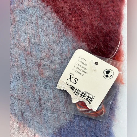 NWT Free People Argyle Quinn V-neck Wool blend Sweater Vest - Picture 7 of 10